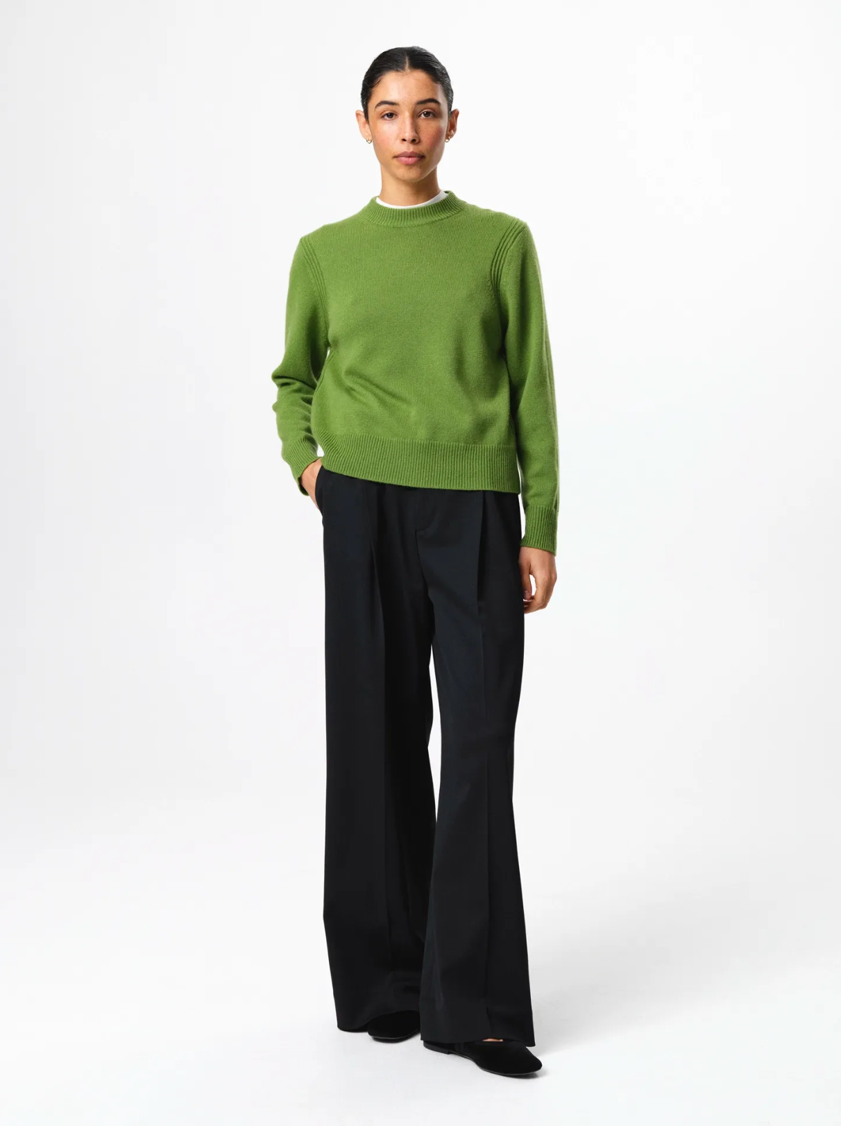 Alma Sweater Tulip Green Gensere